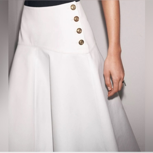 Zara ZW Collection Button Cape Skirt - Picture 4 of 7